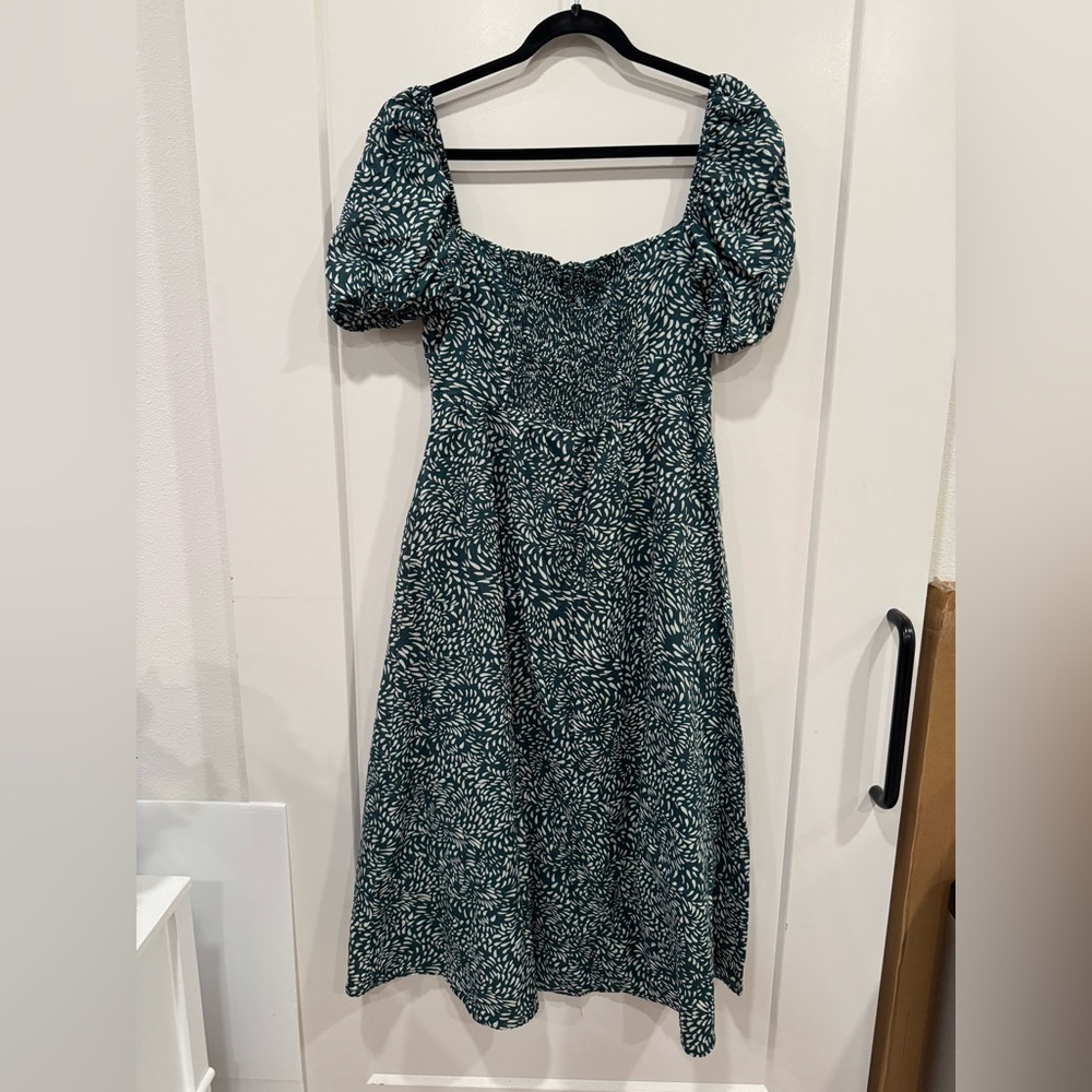 O.p.t Patterned Midi Dress size large - Picture 2 of 5